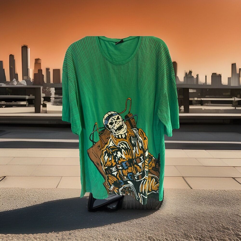 BIG & TALL the Rope Green Graphic Lightweight TShirt Size XXL EUC